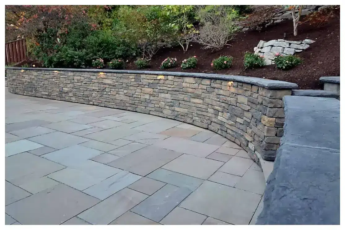 Arched Rock Walls and Lighting Portland Oregon