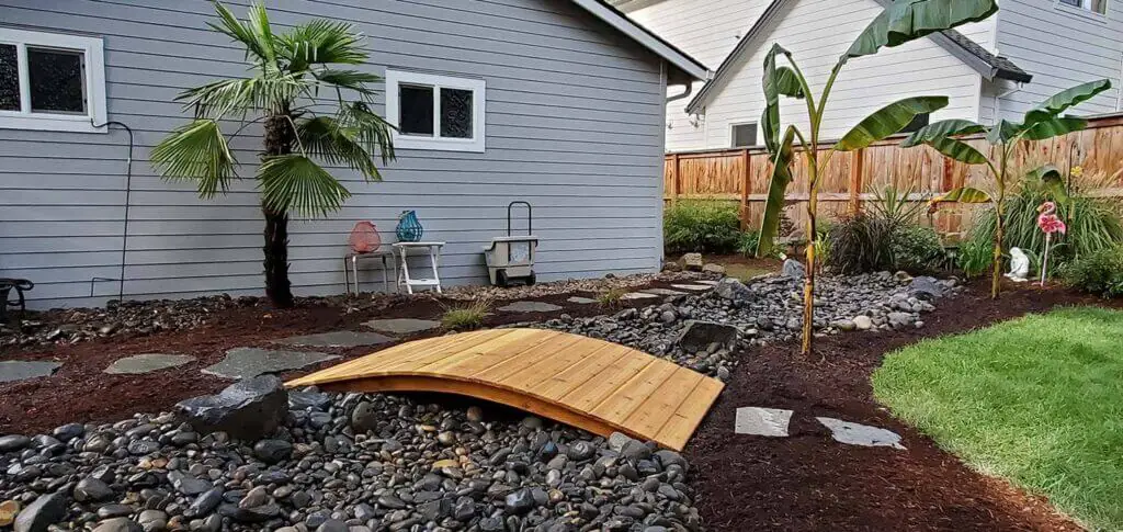 Rocky bed with bridge
